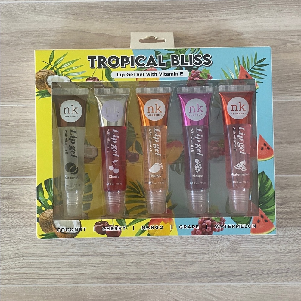 NICKA K New York 5 piece Tropical Bliss Lip Gel Set with Vitamin E